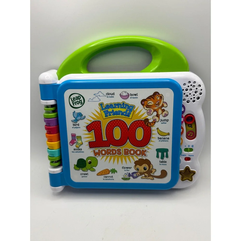 LeapFrog Learning Friends 100 Words Book Bilingual English Spanish Interactive